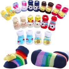 1 Pair 3D Animal Print Baby Socks, Non-Slip, Soft And Comfortable For All Seasons - 彩色 - 查看 9