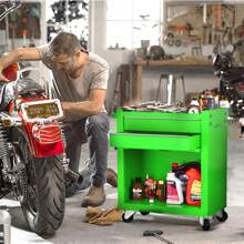 Artbros Rolling Tool Chest, 8-Drawer Tool Cabinet With Lockable Wheels And Detachable Top Tool Box, Tool Cart For Warehouse, Workshop, Green - Green - View 6