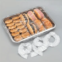 50 个可重复使用的弹性硅胶食品盖 - 透明可扩展盖子，适用于面包、水果、蔬菜和甜点 - 厨房必备储物配件，多用途，厨房冰箱剩余食物塑料密封盖，防臭防漏防尘可冷冻盖，食品储藏，适用于厨房、露营、餐厅 - 彩色 - 查看 1