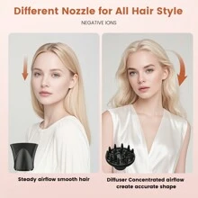 UKLISS Negative Ions High Speed Hair Dryer, Hair Blow Dryer With Diffuser - UK Plug(220-240V) - View 4