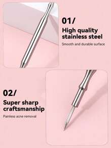 7PCS/Set Acne Blackhead Removal Needles Stainless Steel Black Spot Blemish Pimple Removal Needle Deep Cleansing Tool Face Skin Care Kit