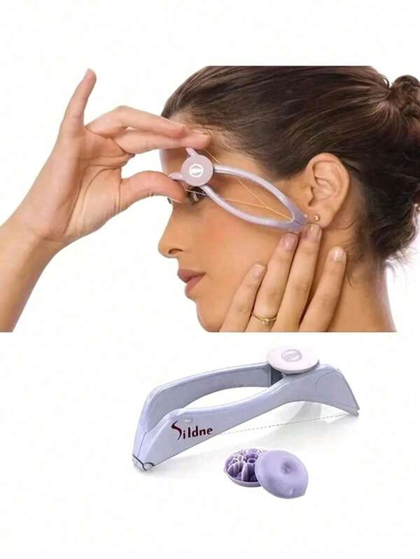 1 Peça Removedor Manual de Pelos Faciais, Removedor Portátil de Pelos das Sobrancelhas e Bochecha tipo Mola, Dispositivo de Cuidados da Pele Manual de Plástico, Acessórios de Maquiagem e Beleza DIY Livres de Fragrância