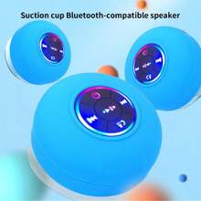 NetHong Rainbow LED Bluetooth Shower Speaker FM Radio, IP67 Portable Waterproof Black UK - Blue - View 5