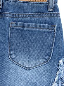 年轻女孩时尚牛仔裙，带蝴蝶刺绣，可调节腰围，内衬，适合所有季节