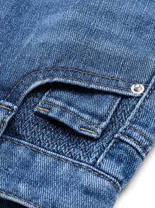 年轻女孩时尚牛仔裙，带蝴蝶刺绣，可调节腰围，内衬，适合所有季节