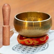 1set Handcrafted Singing Bowl Set - Rich, Resonant Tones For Yoga, Sound Healing, Chakra Balancing, And Mindfulness Practice - Includes Mallet For Easy Playing, Perfect For Meditation And Relaxation Gifts Birthday Graduation