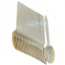 Cuchara Desechable 3 paquetes de 50pzas Biodegradable Num 2 - Café integral - Ver 1