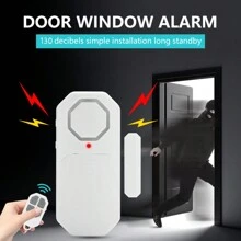 Remote Control Door And Window Alarm, Wireless 130dB High Decibel Security Alarm, Door And Window Anti-Theft And Anti-Burglary System, Home Security System, Door Magnetic Sensor, 5 Different Modes, SOS Device For Children And Elderly, Suitable For Home, Hotel, School, Office, Warehouse, Etc.