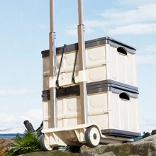 1 件便携式折叠手推车，家用行李车，用于携带包裹、购物袋、户外使用户外装饰