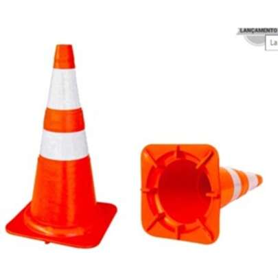 Cone 75 Cm laranja Flexível Sinalização E Trânsito nbr 15071