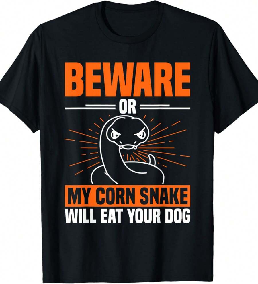 Corn Snake Terrarium Corn Snake Hide Corn Snake Owner T-Shirt - Black - View 1