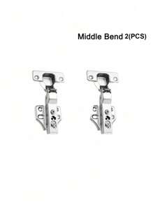 Two-Stage Soft Closing Cabinet Hinge, Mild Steel Satin Finish With Copper Plated Base - Silver - View 16