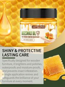 JAYSUING 80 克天然蜂蜡木家具油，提供持久保湿并恢复丰富光泽