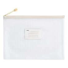 1个A4透明网袋加厚防水试卷收纳袋文件袋拉链袋档案材料袋