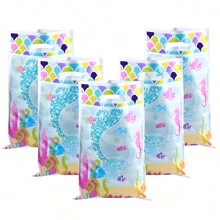 10pcs/40pcs/60pcs Blue Ocean Mermaid Tail Favor Bags, Mermaid Theme Party Decorations, Candy Snack Gift Bags For Wedding, Valentine's Day, Birthday Party,Birthday Gifts For Men,Valentine Box,Men Gift Box,Gift For Man,Gift Bags Bulk,Blue Gift Bag,Valentines,Valentine Day,Valentines Gifts