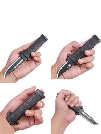 1套3把创意搞笑折叠刀，恶作剧玩具逼真假伸缩刀，由于批量生产，有些喷漆可能不完美或缺失，如果您对瑕疵很挑剔，请谨慎购买