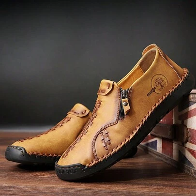 Men's Casual Loafers, Comfortable Leather Hiking Shoes