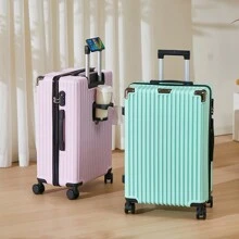 28-Inch Large Capacity Luggage Suitcase With Lock, Lightweight And Portable Travel Companion Bag For School School Accessories School Stuff - Mint Green - View 6