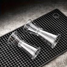 2pcs/Set 40/10CC Transparent Measuring Cup, Party Cocktail Shaker, Ounce Cup Measuring Tool, Kitchen Bar Accessories, Wedding And Birthday Supplies, Home And Party Decorations