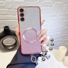 1 件渐变闪光糖果全电镀银串珠手链带磁扣,兼容 Galaxy A14/16 Pro Max/Edge 30/Pop 5 LTE/Pop 5 Pro/Infinix Smart 8/Infinix Hot 40i/Spark 20/Spark 20C/Spark Go 2024/Honor X8/Redmi Note 14 Pro+ 5G - 黑色 - 查看 2