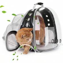 Cat Carrier Backpack, Bubble Expandable Backpack Carrier, Pets And Small Dogs,Airline-Approved, Designed For Travel, Hiking, Walking & Outdoor Use (Front Expandable-Pink)