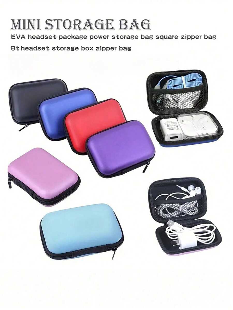 1 Piece Portable Coin Purse, Headphone Bag, Usb Data Cable Storage Box ...
