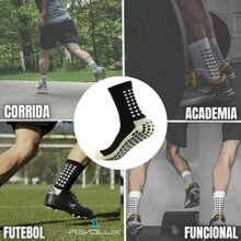 3 Pares Clássicos Meias De Futebol De Silicone Antiderrapante Treinamento Profissional Ao Ar Livre