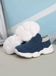 Classic Kids Socks Shoes,Boys' Breathable Casual Athletic Slip-On Sneakers,Lightweight Soft Sole Walking Shoes For Teens