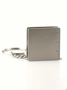1Pc Personalized Custom Text Stainless Steel Telescopic Tape Measure - Made Of Zinc Alloy Material, A Practical And Stylish Metal Tape Measure - With A Keychain, Easy To Carry, An Essential Measuring Tool For Daily Life - A Surprise Gift For Couples, Fathers