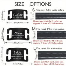 Customized Metal Name Tag, Slide-Style Pet ID Tag, Lucky Pet Plate, Collar Engraving, Pet ID Plate For Cat/Dog Information & Anti-Loss