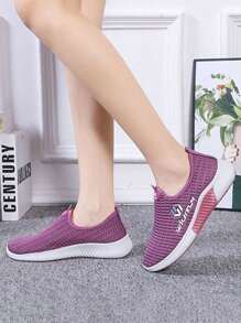 Zapatos para mujeres, zapatillas deportivas y casuales ligeras y cómodas para correr, zapatillas para la playa al aire libre. - Morado - Ver 2