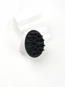 1pc Wheat Straw Silicone Hair Brush Massage ScalpHead Cleaning Brush, Gentle Hair Care Massage Shampoo Brush,Elastic Massage,Promote Circulation, Shower Brush, For All Hair Types - Multicolor - View 7