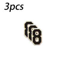 3/10/20pcs 3.2inch Chenille Number 0-9 Embroidered Iron-On/Sew-On Patch Apparel Accessories, Suitable For Clothes, Jackets, Hats, Books, Backpacks - DIY Embroidered Patch Supplies