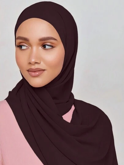 1pc Women's Casual Chiffon Headscarf Hijab