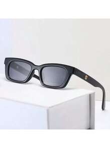 1 件时尚眼镜，小框复古时尚眼镜 - 黑色 - 查看 2