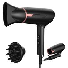 UKLISS Negative Ions High Speed Hair Dryer, Hair Blow Dryer With Diffuser - UK Plug(220-240V) - View 1