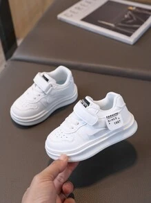 1 Pair Kids Casual Waterproof Sports Shoes, Boys & Girls Baby White Sneakers - White - View 2