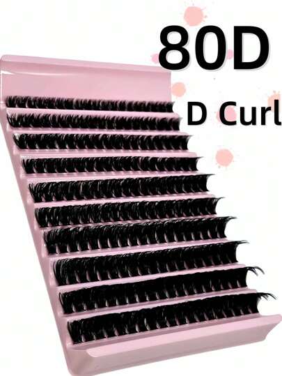 200pcs D Curl DIY Eyelash Cluster,80D Cluster Eyelashes, 0.07mm D Curl 8-16mm Mixed Natural Eyelash Extensions, Super Thick And Lengthening Cluster Eyelashes, Curly Single Eyelashes, Thin And Lengthening Eyelashes,Lengthening And Cartoon-Like Appearance Eyelashes, Suitable For Beginners At Home200pcs Extra Thick False Eyelashes, 200pcs Large Capacity Lash Clusters,Eye Lash Clusters,Individual Eyelashes,Lashes,Fake Lashes