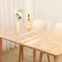 PVC Clear Table Protector -Multisize Thick Transparent Plastic Desk Covers For Rectangular Nightstands Protect Your Desk From Scratches, Stains, And Everyday Wear. - Transparent-1.0mm - View 3