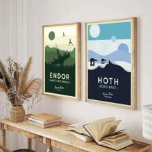 1PC Modern Star Planet Posters Galaxy Attraction Wall Art Canvas Paintings And Print Movie Wars Cover Landscape For Room Home Decor No Frame - Multicolor - View 5