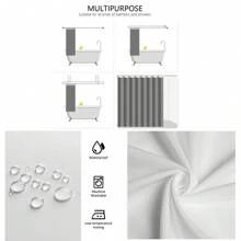 1pc Nautical Coastal Themed Shower Curtain, Featuring Vintage Sailboat, Compass, Lighthouse, Anchor, Ocean, Beach, Seahorse, Seashell, Starfish Patterns, Suitable For Bathroom Decor, Autumn Decor, Bathroom Accessories, Back To School Season And More - Multicolor - View 3