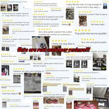 个性化狗猫食垫 PU底部防滑狗碗垫 狗食水垫 定制宠物狗食垫 地板防水 - 黑色 - 查看 8