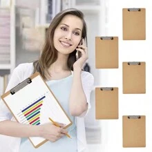 5X Quality Hanging A4 File Clipboard Folder With Clip Hole For Office School Warehouse - Wood - View 7