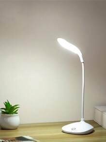 Foldable Charging Learning Bedside USB Desk Lamp, Touch Dimmable Eye-Friendly Computer Desk Lamp, Dormitory Reading Desk Lamp, Bedroom Nightstand Table Lamp, White Light - White - View 4