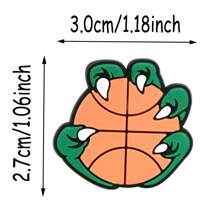 15PCS/SET Basketball Theme Shoe Charms Trophies Basketballs Sneakers Patterns Shoe Accessories Holiday Gifts