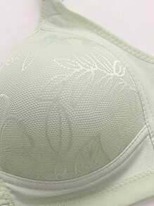 3pcs Lace Patterned Front Closure Wireless Bras For Women - Multicolor - View 9