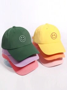 1pc Unisex Kids Embroidery Soft Top Baseball Cap, Korean Style Casual Versatile Minimalist Fashion Snapback, Suitable For Spring/Summer - 3-8Y - View 4