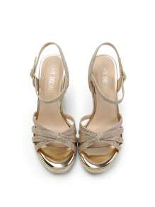 Women'S Open Toe Dressy Espadrille Strappy Casual Braided Heels Comfortable Valentine's Day Vacation Ankle Strap Summer  Platform Wedge Sandals - 金色 - 查看 8