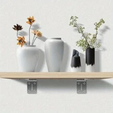 2 件 90 度不锈钢角支架带螺丝 - 非常适合家具、门、橱柜和屏风 - 彩色 - 查看 4