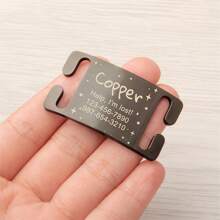 Customized Metal Name Tag, Slide-Style Pet ID Tag, Lucky Pet Plate, Collar Engraving, Pet ID Plate For Cat/Dog Information & Anti-Loss